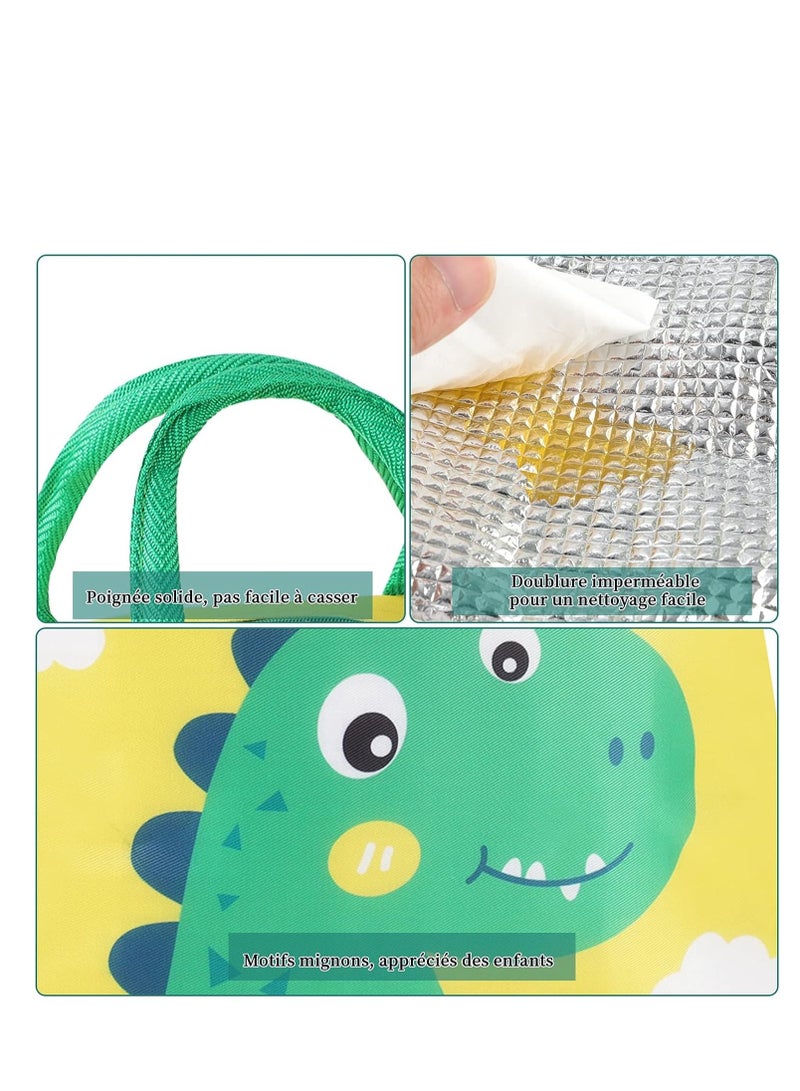 Cartoon Animal Print Lunch Bag Portable Insulated Cooler -  Dinosaur  - Image 5