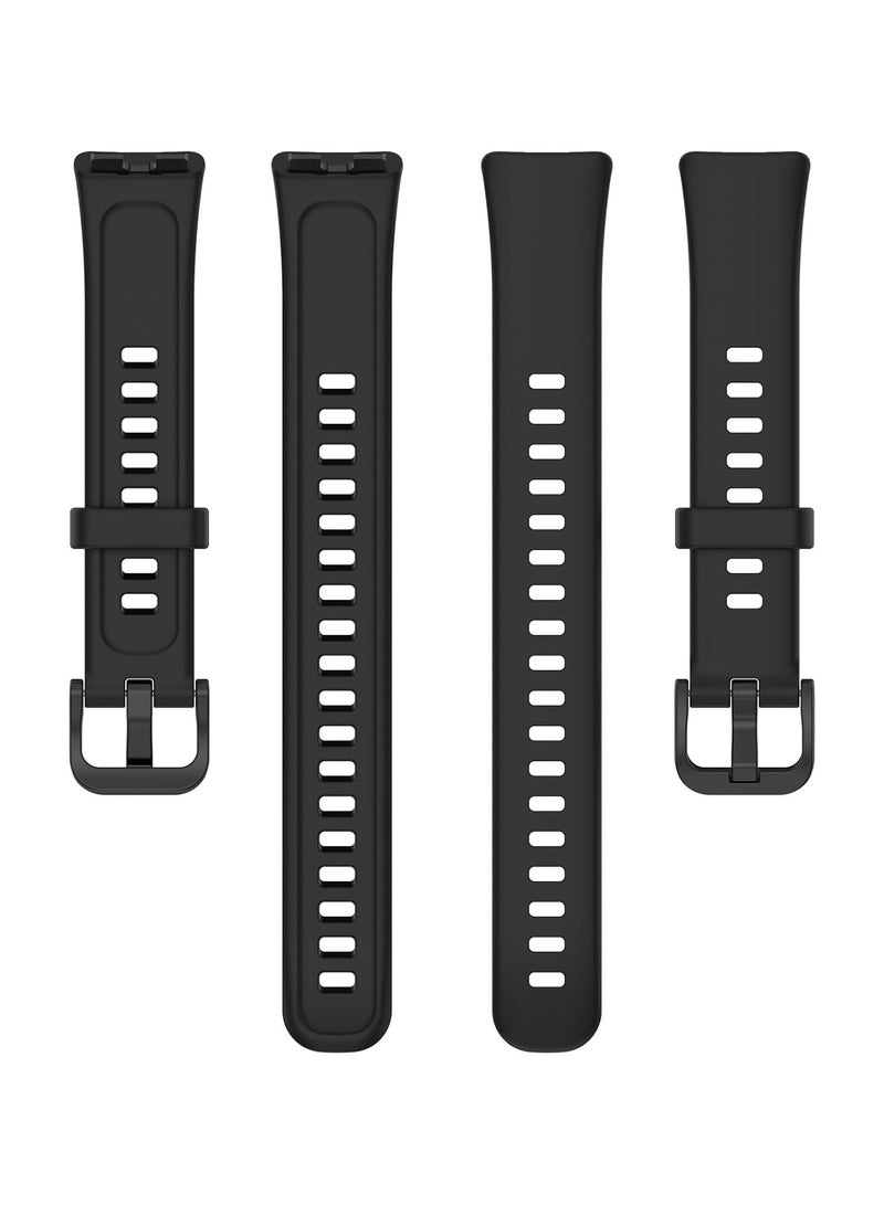 Compatible With Huawei Band 9 Replacement Band - Replacement Silicone Wrist Watch Band Strap Compatible With Huawei Band 9 (Black) - Image 3