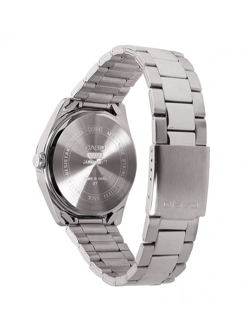CASIO - Casio Stainless Steel Men's Watch Black Dial, Silver Band - MTP-1302PD-1A1VEF - Image 1