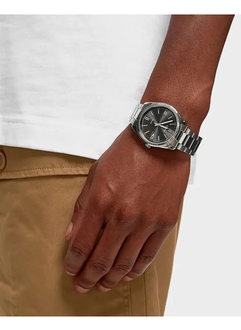 CASIO - Casio Stainless Steel Men's Watch Black Dial, Silver Band - MTP-1302PD-1A1VEF - Image 1