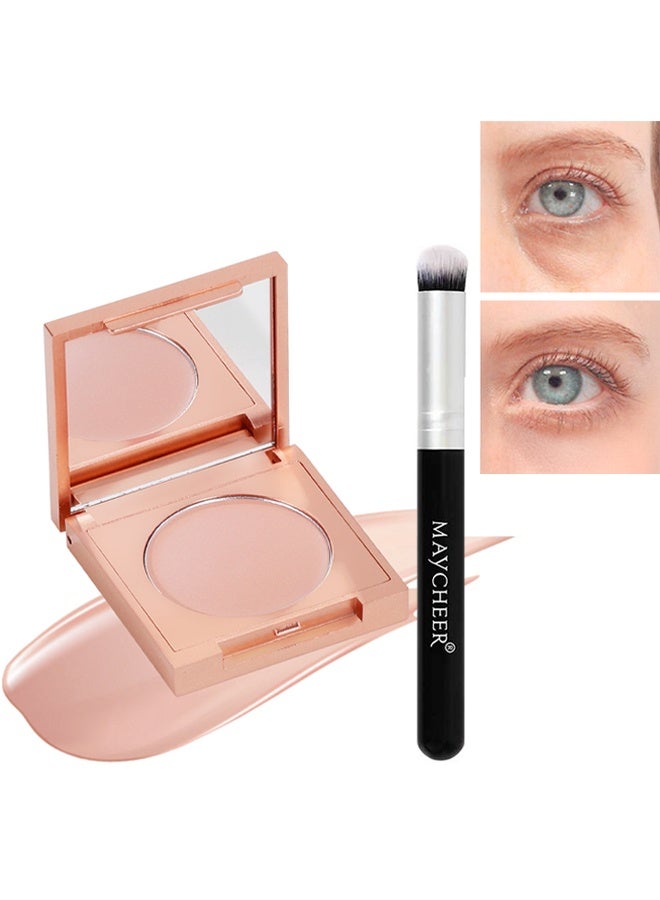 MAYCHEER Soft Matte Concealer – Full Coverage Concealer With Makeup Brushes, for Dark Circles & Discoloration, Smooths, Hydrates & Moisturizes 01# - Image 1