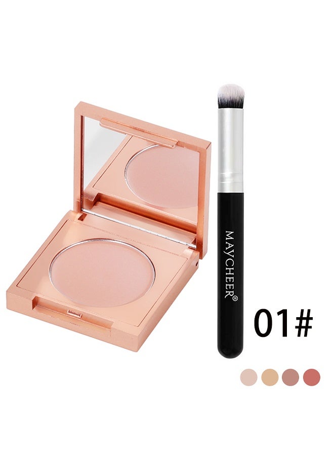 MAYCHEER Soft Matte Concealer – Full Coverage Concealer With Makeup Brushes, for Dark Circles & Discoloration, Smooths, Hydrates & Moisturizes 01# - Image 2