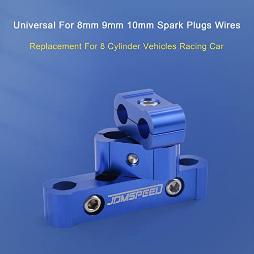 JDMSPEED Engine Spark Plug Wire Separator Divider 8mm 9mm 10mm Blue 12pcs Replacement for 8 Cylinder Vehicles Racing Car - Image 2