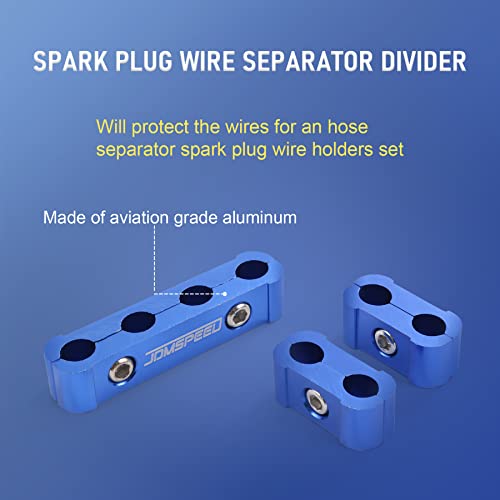 JDMSPEED Engine Spark Plug Wire Separator Divider 8mm 9mm 10mm Blue 12pcs Replacement for 8 Cylinder Vehicles Racing Car - Image 4