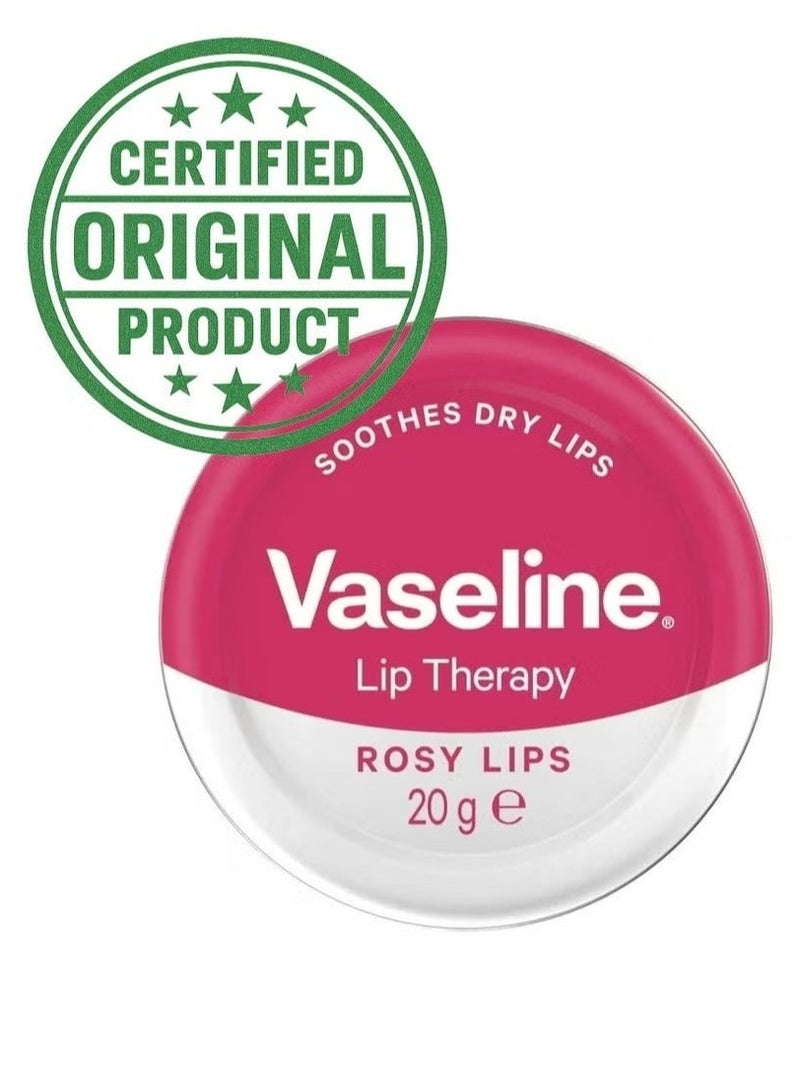 Vaseline Lip Therapy Rosy Lips 20g | Moisturizing Lip Balm with Rose & Almond Oil | Soft Pink Tint, Deep Hydration & Natural Shine | Heals Dry Lips & Locks in Moisture - Image 1