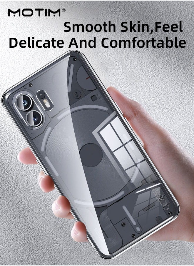 Nothing Phone 2A Case Clear, Mlt-Grade Drop Protection, Not Yellowing Transparent Hard PC Back, Anti-fall Airbag Protective Bumper Shockproof Phone Case, Supports Magnetic Mount Function
