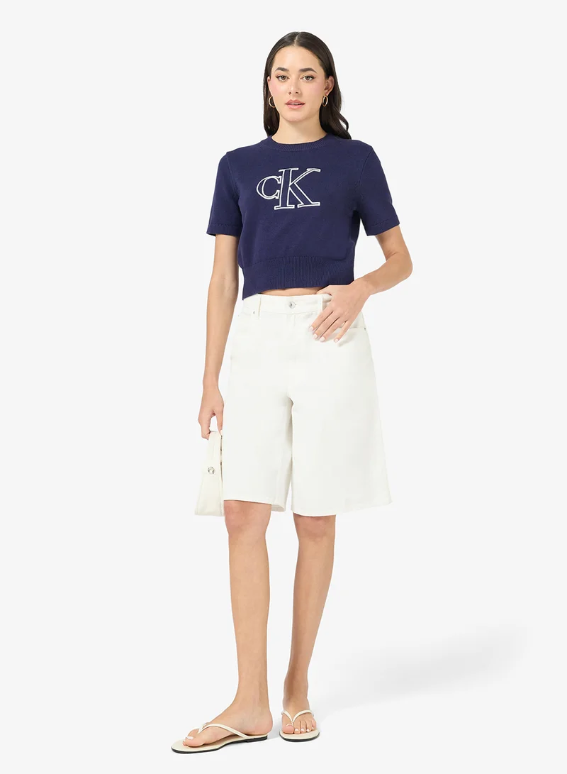 Calvin Klein Jeans  Logo Crew Neck T-Shirt for Women | Best Price UAE