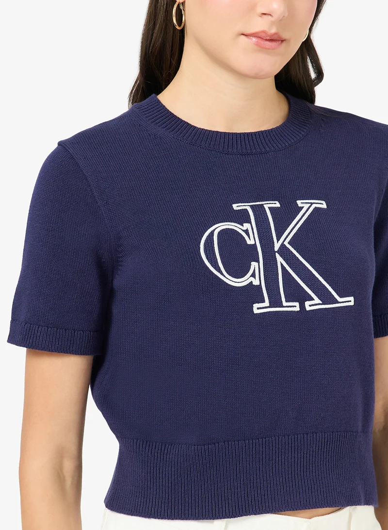 Calvin Klein Jeans  Logo Crew Neck T-Shirt for Women | Best Price UAE