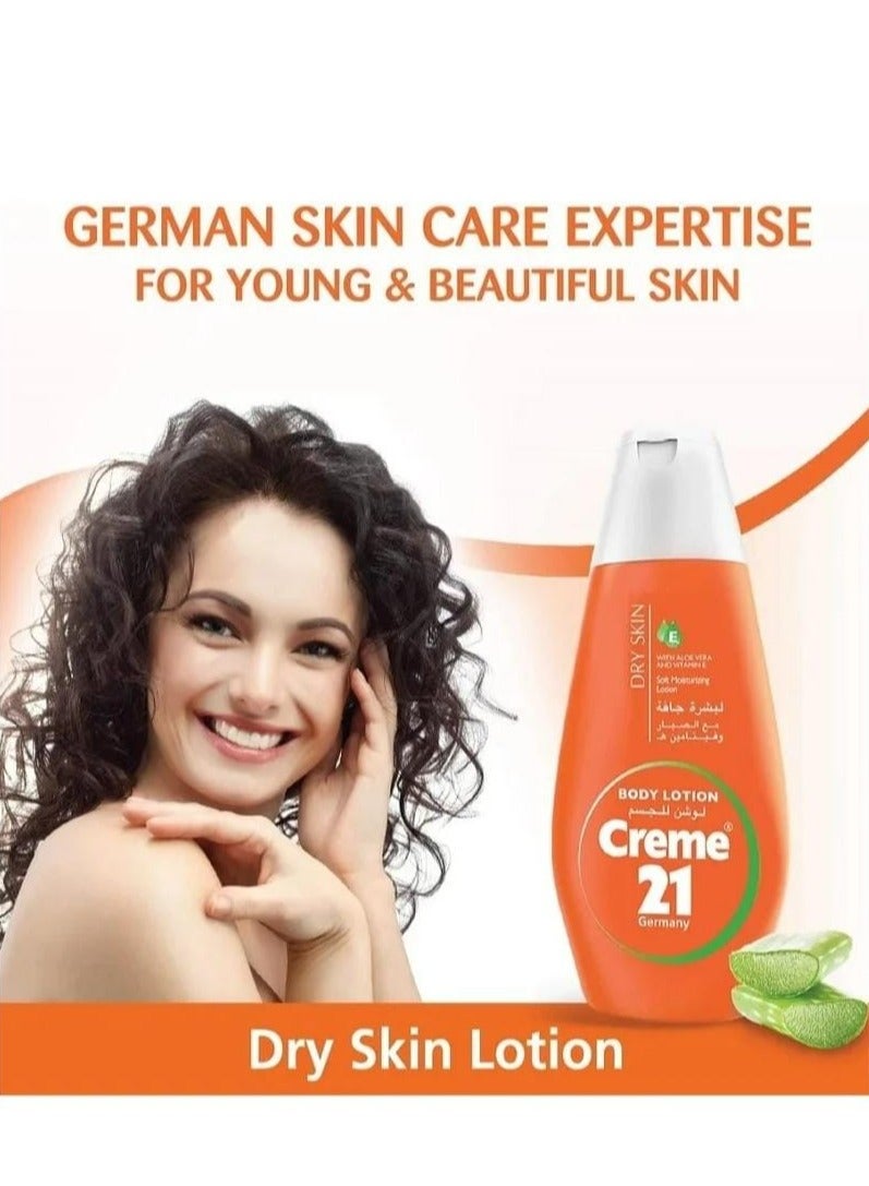 كريم 21 لوشن للجسم للبشرة الجافة بالصبار وفيتامين ايي 400 مل - Image 4