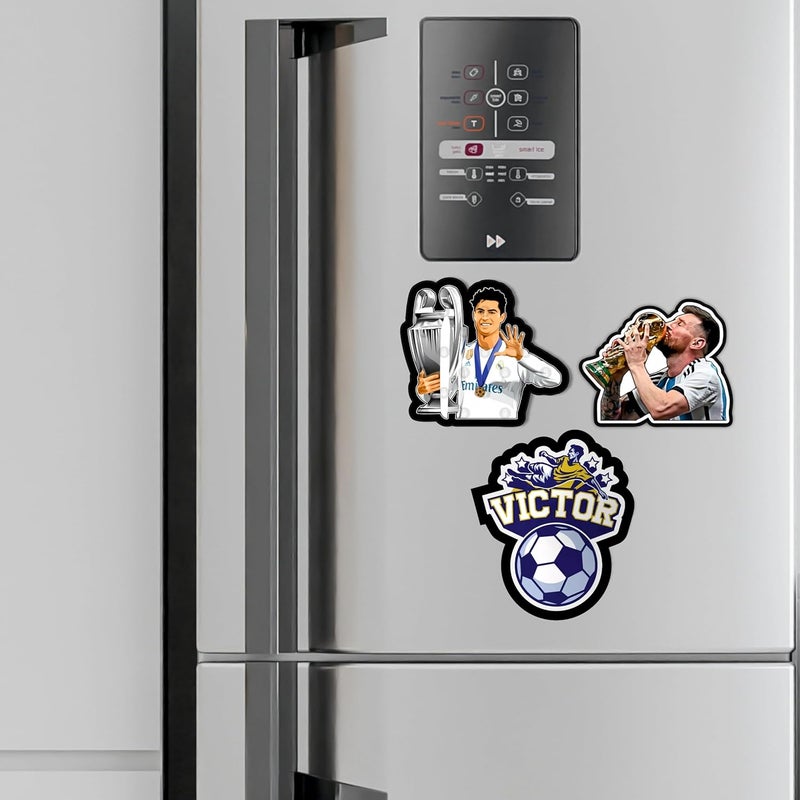 Giftplease Lionel Messi and Ronaldo Football Fridge Magnets- Set of 3 | Travel Souvenir | Refrigerator Magnet | Gifts | Decorative Items for Kitchen Fridge Magnets Set | Multicolor (FM_37) - Image 4
