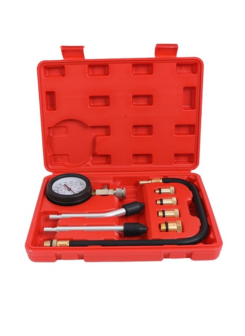 326 Pressure Tester Gage - Easy-to-Read Mechanical Gauge with Pressure Range 0-200 PSI and Various Adapters - Ideal for Automotive Diagnostics Fuel Injection Testing and Engine Troubleshooting