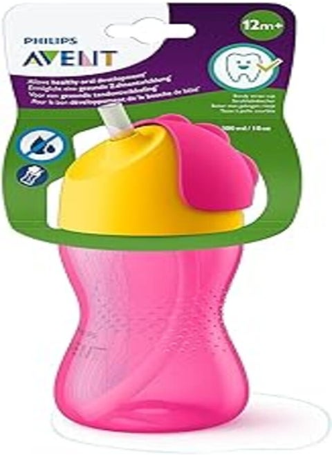 Philips Avent My Bendy Straw Cup, 300ml/10Oz/12M+ (Pink, Polypropylene)