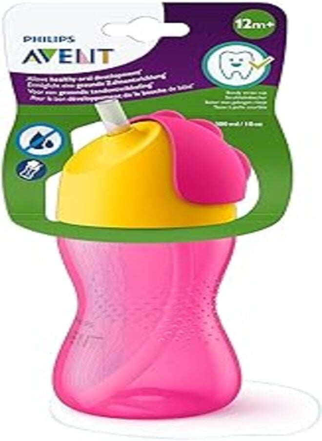 Philips - Philips Avent My Bendy Straw Cup, 300ml/10Oz/12M+ (Pink, Polypropylene) - Image 1