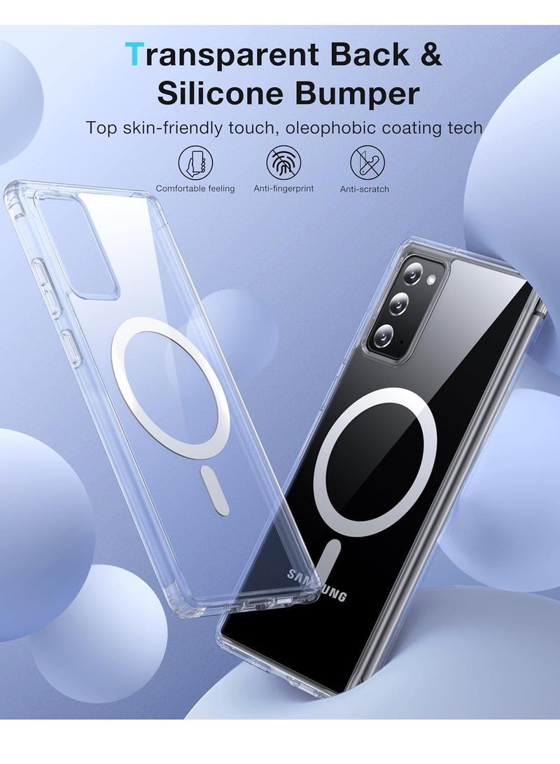 for Samsung Galaxy Note 20 Ultra Case Clear [Compatible with Magsafe] [Strong Magnet] [Non-Yellowing] Magnetic Slim Thin Bumper Phone Cover, Lightweight, and Durable Clear - Image 2
