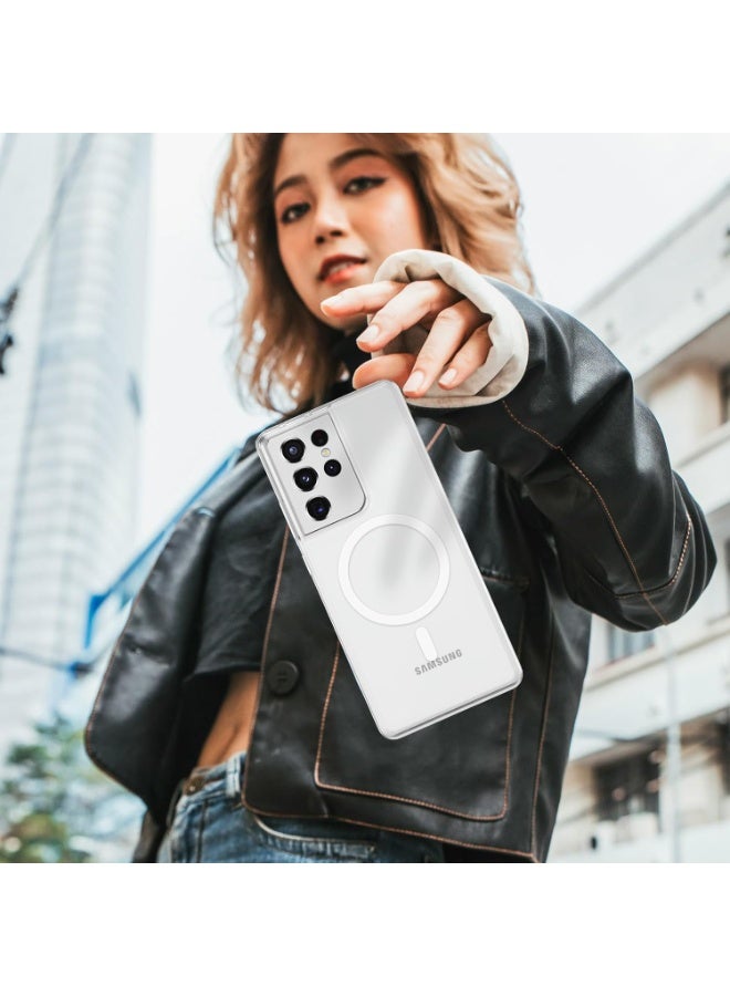 for Samsung Galaxy Note 20 Ultra Case Clear [Compatible with Magsafe] [Strong Magnet] [Non-Yellowing] Magnetic Slim Thin Bumper Phone Cover, Lightweight, and Durable Clear - Image 4