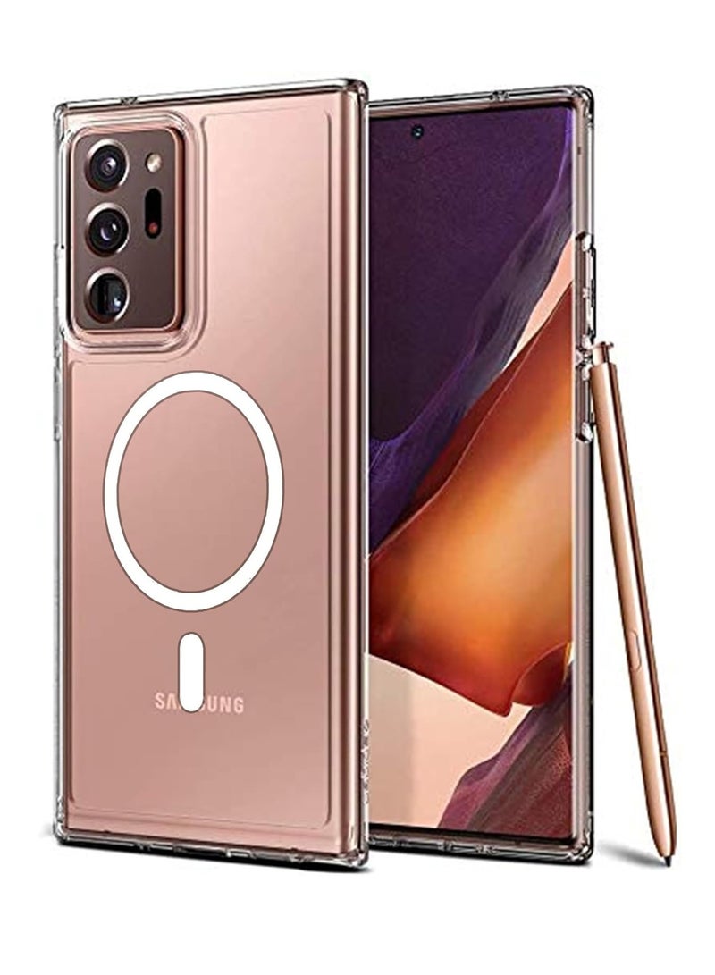 for Samsung Galaxy Note 20 Ultra Case Clear [Compatible with Magsafe] [Strong Magnet] [Non-Yellowing] Magnetic Slim Thin Bumper Phone Cover, Lightweight, and Durable Clear - Image 1