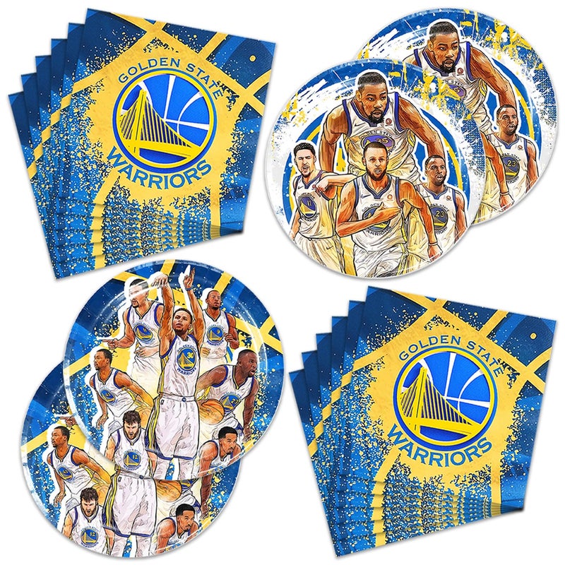 Bahteliv 40Pack Warriors Party Supplies include 20 plates, 20 napkins for The Warriors party decoration - Image 1
