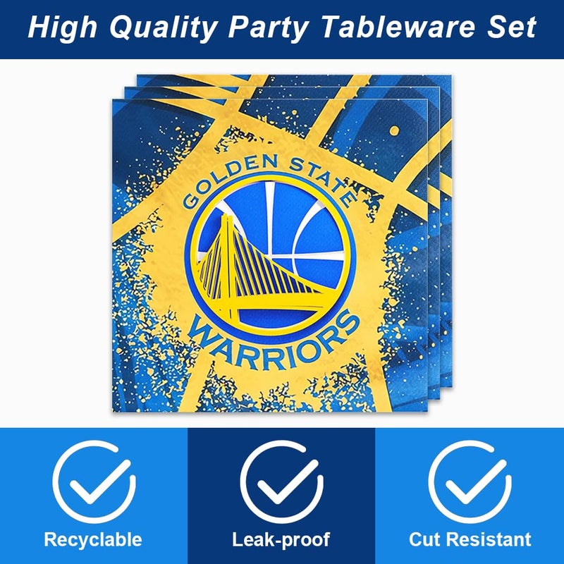 Bahteliv 40Pack Warriors Party Supplies include 20 plates, 20 napkins for The Warriors party decoration - Image 2