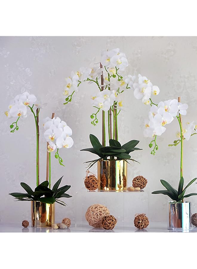 erorex 32 Inch Artificial Phalaenopsis Flowers 6 Pcs Artificial Orchid Flowers Stem Plants For Home Décor 6Pcs - Image 5