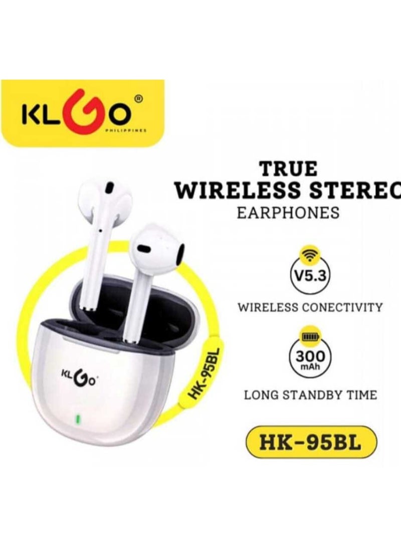 سماعة أذن KLGO HK 95BL لاسلكية بلوتوث مع علبة شحن صغيرة وبطارية تدوم طويلا مقاومة للماء - Image 2