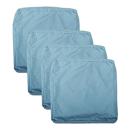 youngseahome Patio Seat Cushion CoversWashable Slip Covers ReplacementWaterproof Outdoor Furniture Chair Cushion Pillow Seat Cover for CouchGardenSofaWater Blue222044 Covers Only - Image 1