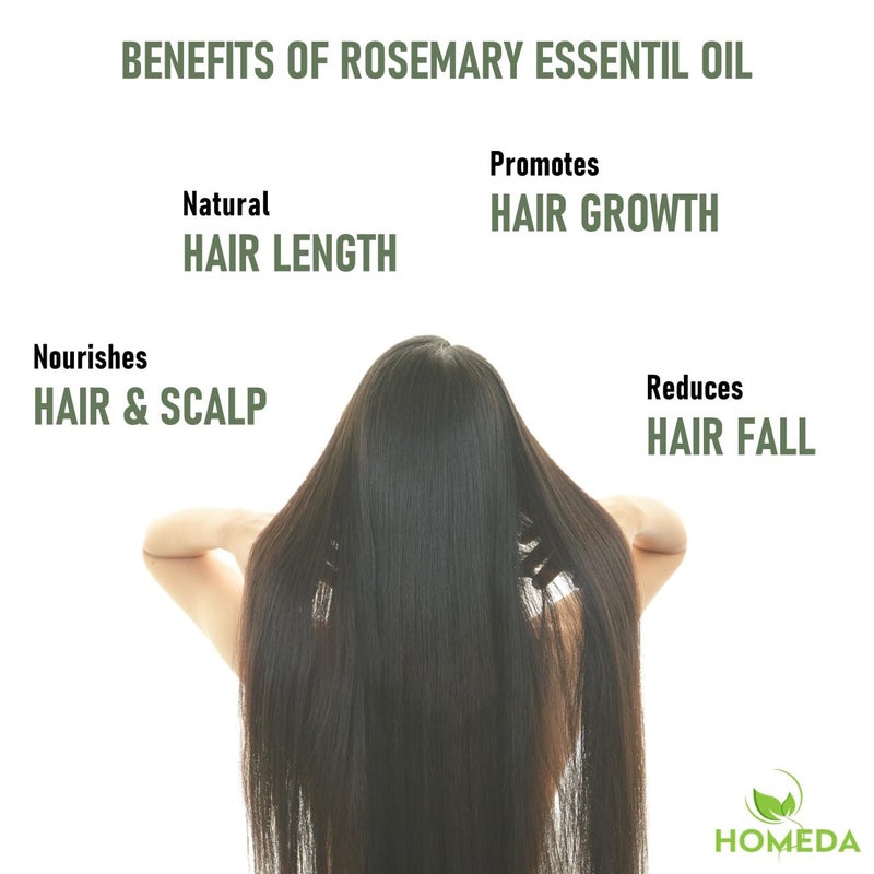 Homeda Rosemary Essential Oil for Hair Growth 30 ML Pure Rosemerry Oil Skin and Body Rosemarry Essential Rose mary - Image 2