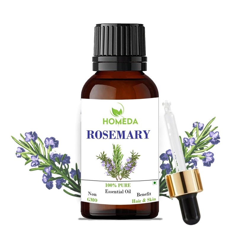 Homeda Rosemary Essential Oil for Hair Growth 30 ML Pure Rosemerry Oil Skin and Body Rosemarry Essential Rose mary - Image 1