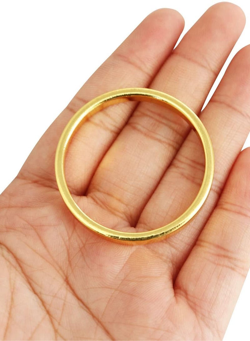 GROWSTEADY Set of 12 Gold Napkin Rings Metal Holders Semicircle Serviette Buckles  - Image 4