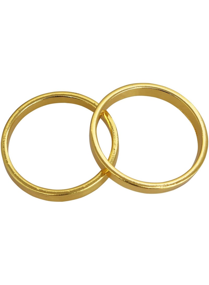 GROWSTEADY Set of 12 Gold Napkin Rings Metal Holders Semicircle Serviette Buckles  - Image 2