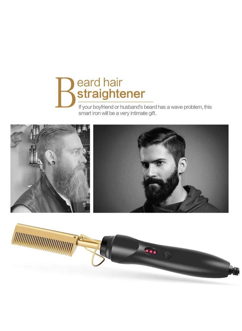 ELTRAZONE 2 in 1 Hot Comb Straightener Electric Hair Straightener Hair Curler Wet Dry Use Hair Flat Irons Hot Heating Comb For Hair  - Image 5
