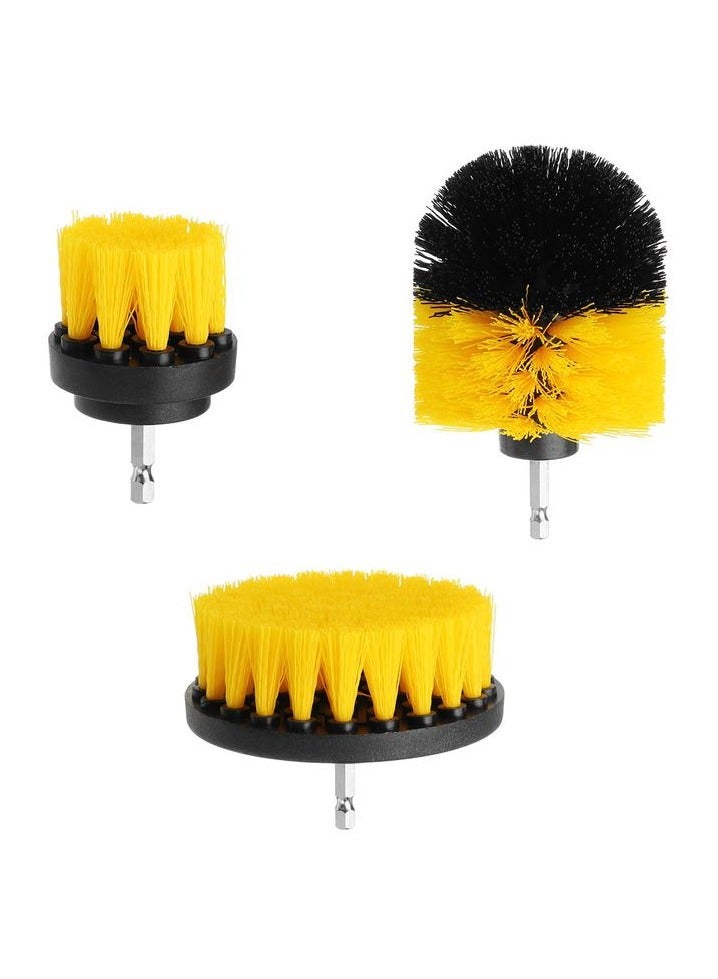3-Pc Drill Brush Set Power Scrubber – 2 & 4 Round, 3.5 Cone Shape – Ensures scratch-free Cleaning – Durable Synthetic Fiber - Great for Tubs, Shower Pans, Floor Tiles, Sinks, Glass Stove Tops - Image 1