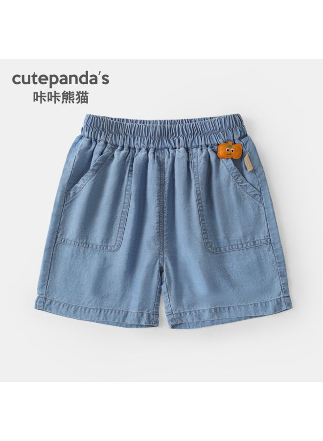 Kids Tencel Denim Shorts – Summer Casual Trendy, Kaka Panda