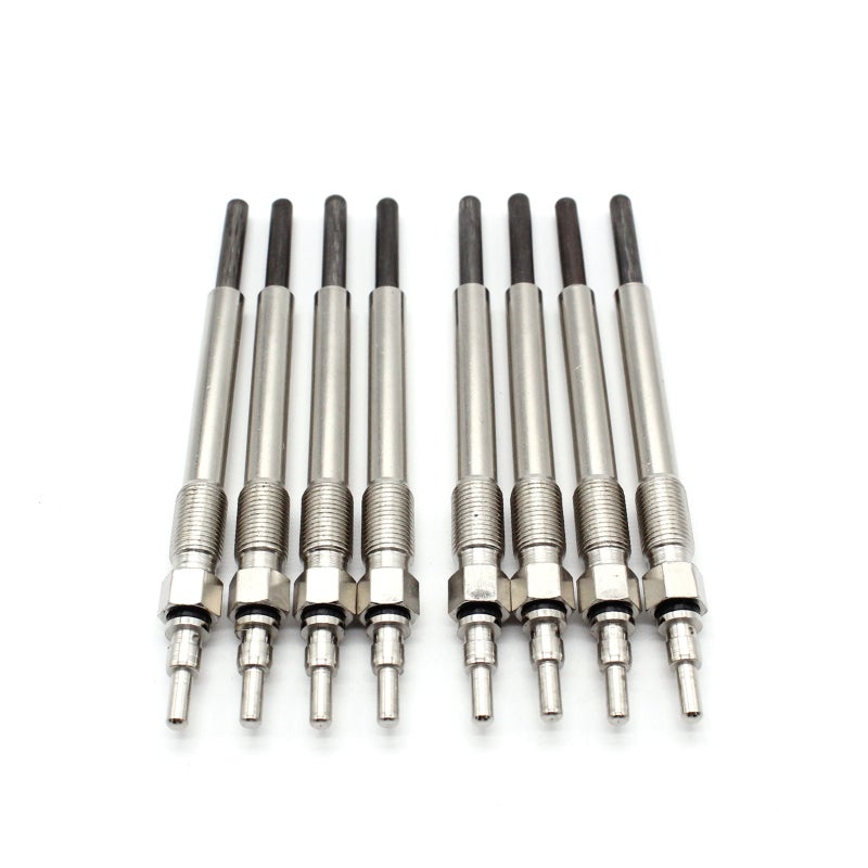 Glow Plug Set: 8 Silver Dual Coil Glow Plugs - Premium Quality Long-Lasting Direct Replacement for Ford 7.3L Super Duty Powerstroke Turbo Diesel 1994-2003 - Image 1
