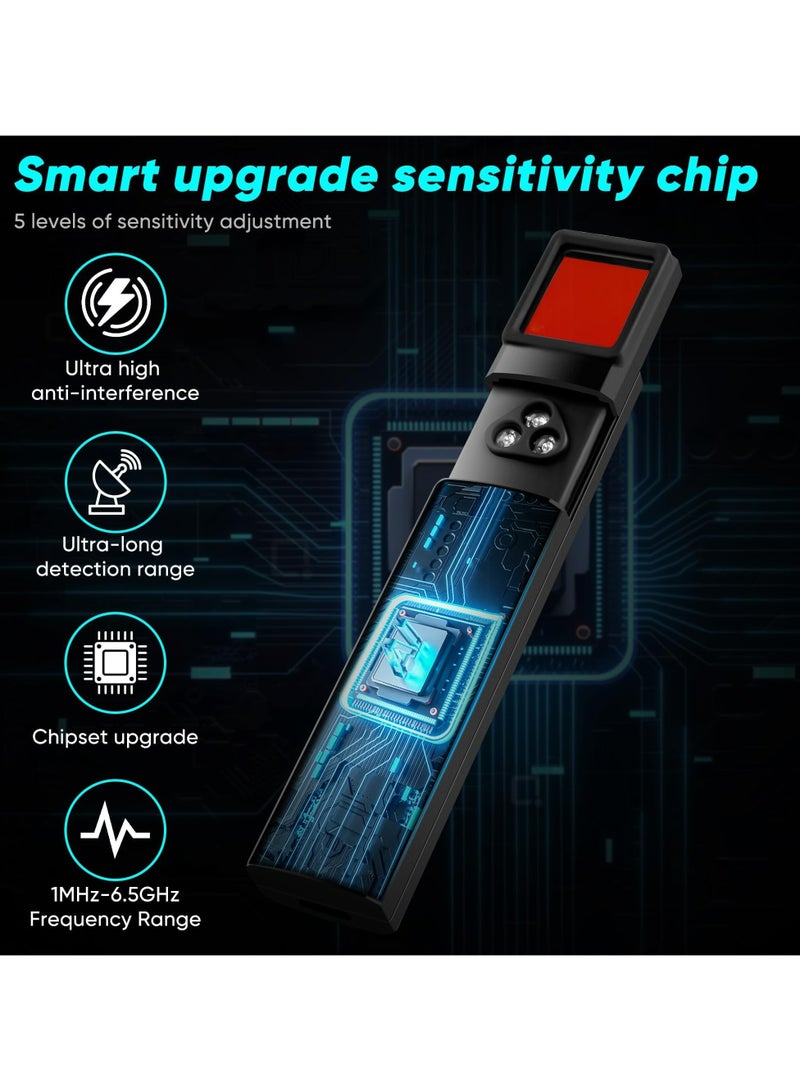 CMGTYYD Hidden Camera Detectors, Camera Detector, Bug and Hidden Camera Detector, Anti Spy RF Signal Scanner, Wireless Rechargeable for Home, Office, Travel, Hotel, 5 Levels Sensitivity  - Image 5