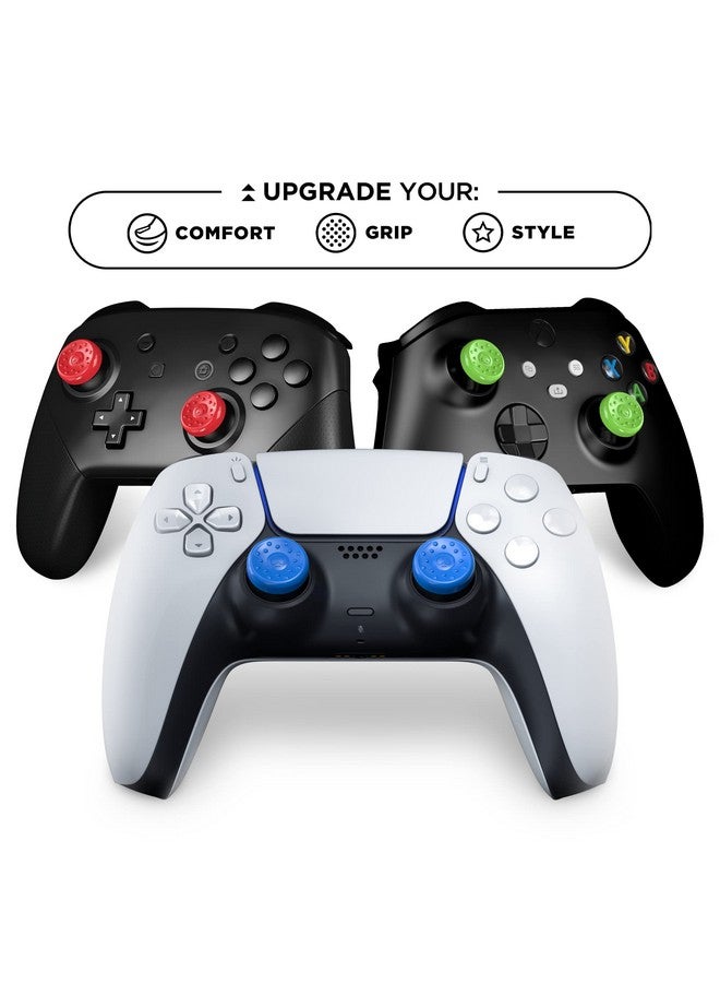KontrolFreek KontrolFreek No-Slip Thumb Grips | Universal Edition for Nintendo Switch Pro, PlayStation 4 (PS4), PlayStation 5 (PS5), Xbox One & Xbox Series X Controller | 8-Pack | Blue/Green/Red/Black  - Image 2