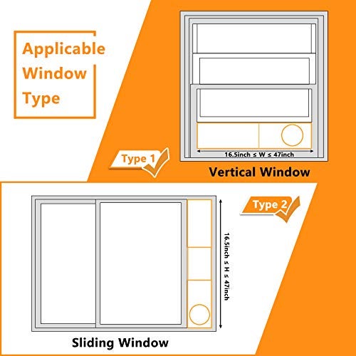 LBG Products Portable Air Conditioner Window Seal Plates Kit, Vertical AC Window Unit, Adjustable Seal AC Window Vent Kit for Exhaust Hose, Universal for Ducting with 5.9 inches Diameter - Image 4