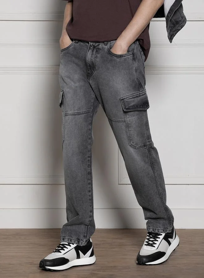 Dennis Lingo Men’s Relaxed Fit Light Grey Jeans – Effortless and Stylish