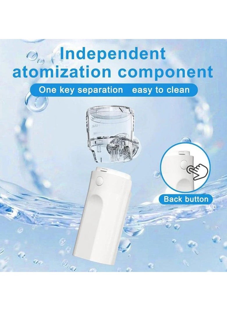 RUKYU - New Mini Nebulizer Machine for Adults & Kids, Upgrade Portable Nebuliser USB Rechargeable Handheld Nebuliser with 2 Mask, 2 Adjustable Atomization Steam Inhaler for Home, Reusable, Silent  and Ultrasonic Micro-grid Electronic Atomizer - Image 1