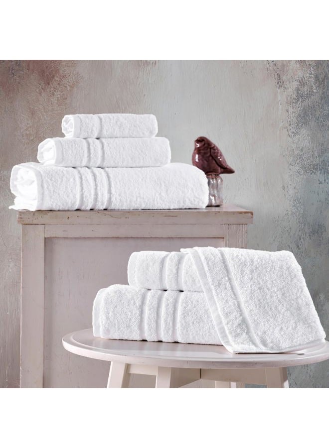 Hammam Linen White 6 Piece Bath Towels Set for Bathroom Original Turkish Cotton Soft, Absorbent and Premium 2 Bath Towels, 2 Hand Towels, 2 Washcloths - Image 2