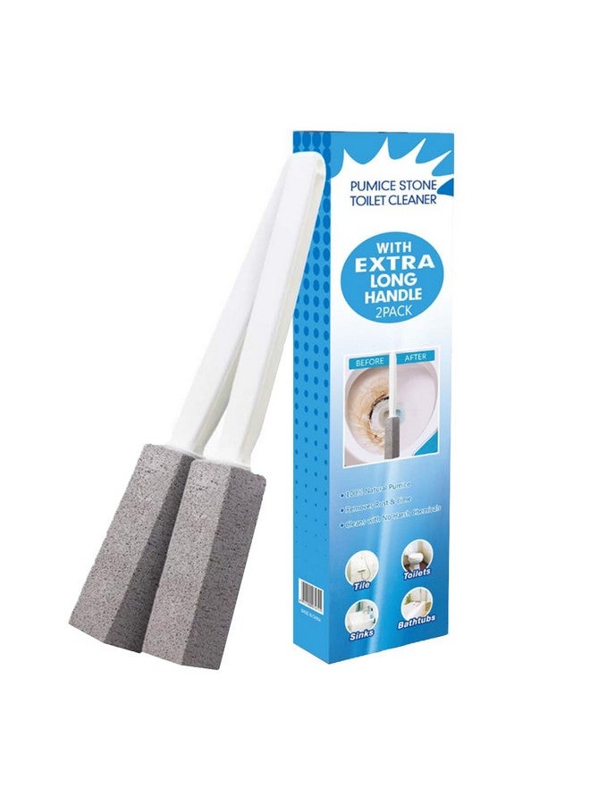 Fovcos Pumice Stone Toilet Cleaning Brush, White, Polypropylene Handle, Toilet, Tile, Bathtub, Wash Basin - Image 1