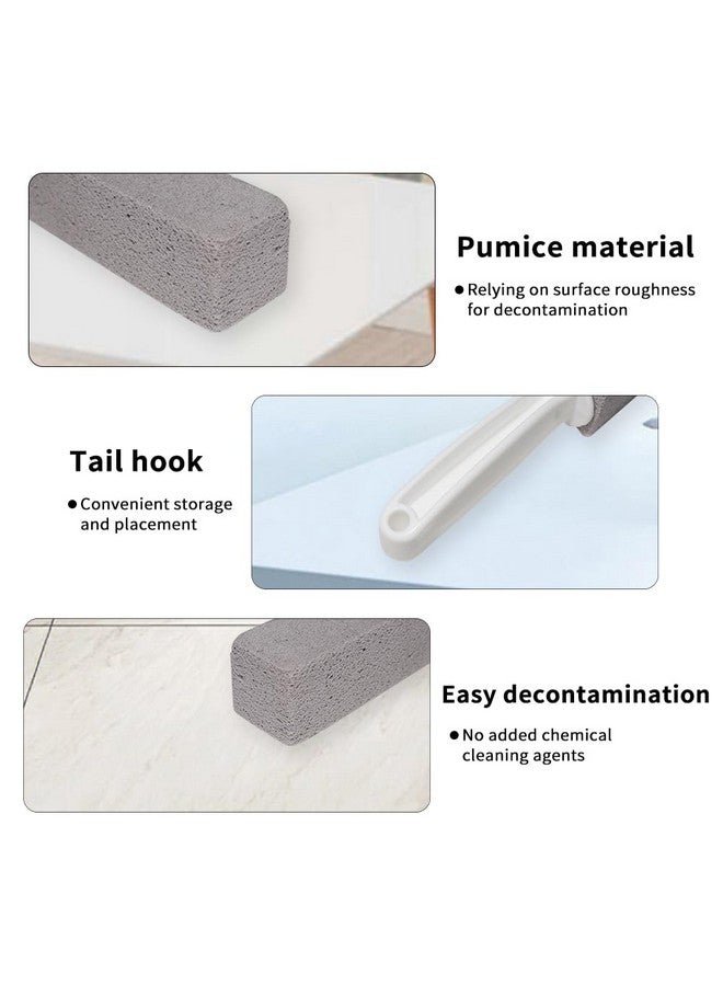 Fovcos Pumice Stone Toilet Cleaning Brush, White, Polypropylene Handle, Toilet, Tile, Bathtub, Wash Basin - Image 5