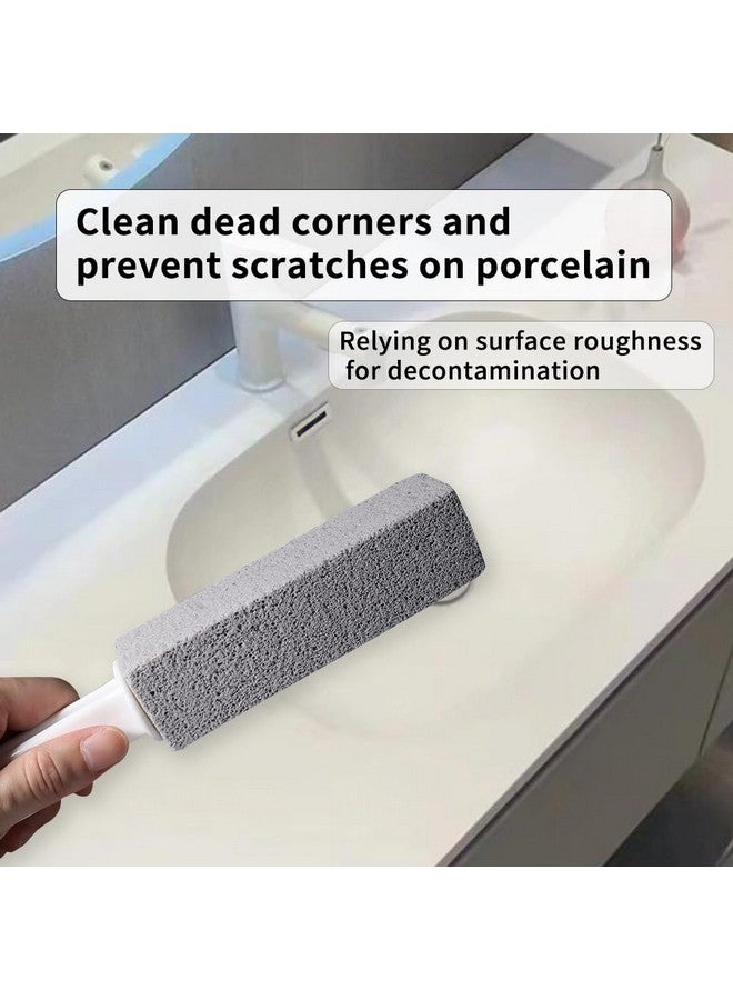 Fovcos Pumice Stone Toilet Cleaning Brush, White, Polypropylene Handle, Toilet, Tile, Bathtub, Wash Basin - Image 3