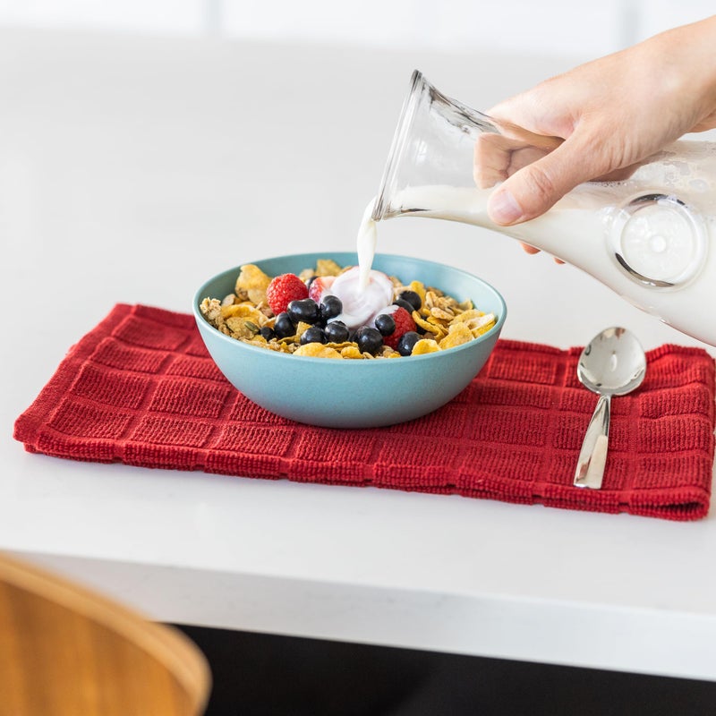 Grow Forward Premium Wheat Straw Bowls - 20oz Microwave Safe Plastic Cereal Bowls Set of 8 for Kitchen, Camping, RV, Dessert, Snack, Soup, Salad, Fruit - Reusable, Unbreakable & BPA Free - Seascape - Image 2