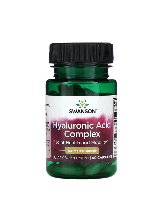 SWANSON Hyaluronic Acid Complex, 166 mg, 60 Capsules