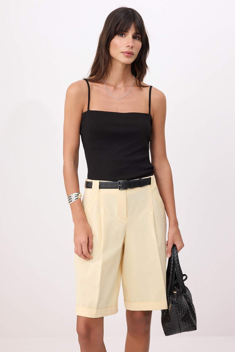 trendyol Black Fitted/Body-Fitting Strapless Thin Strap Sleeveless Cotton Ribbed Knitted Undershirt Twoss26Al00033 - Image 1