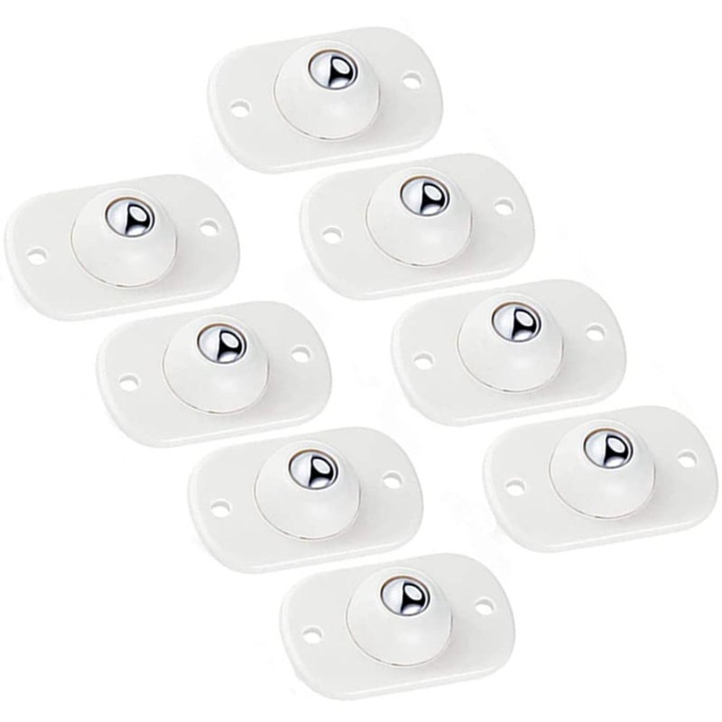 NAIDEV Self Adhesive Mini Swivel Caster Wheels ball 360 Rotation Ball Casterstainless steel Transfers Pasted on The Bottom of Storage Box Small Furniture DIY Toys for Moving Easily pack of 8 8 - Image 1