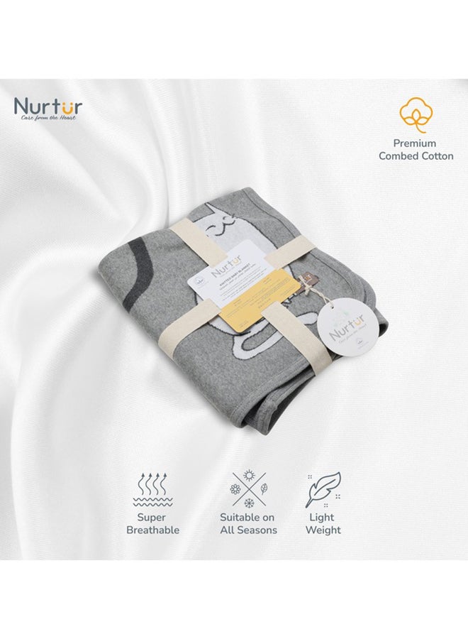 Nurtur بطانيات أطفال ناعمة للأولاد والبنات مصنوعة من القطن الممشط بنسبة 100% والصوف خفيف الوزن - Image 1