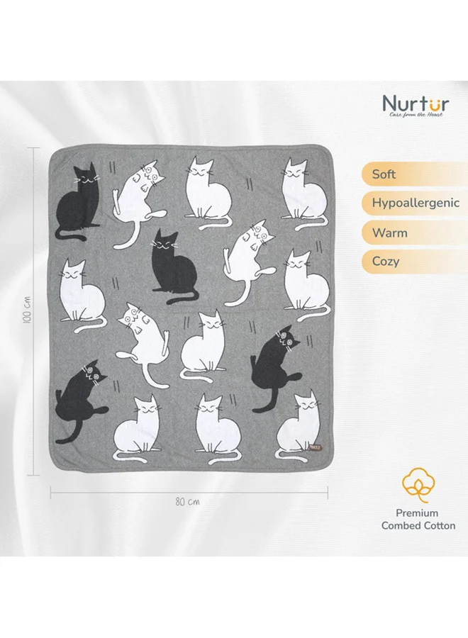 نورتر Soft Baby Blankets For Boys And Girls 100% Combed Cotton Lightweight Fleece