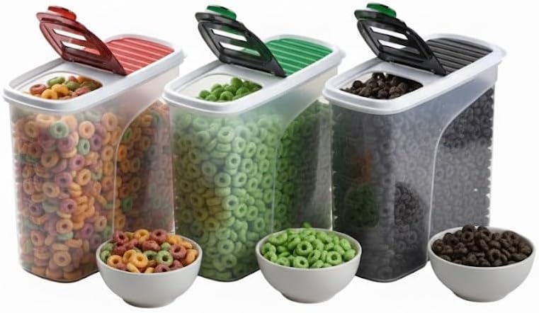 أوعية تخزين جافة محكمة الإغلاق BPA-free 2500 مل، مجموعة من 3 - Image 1