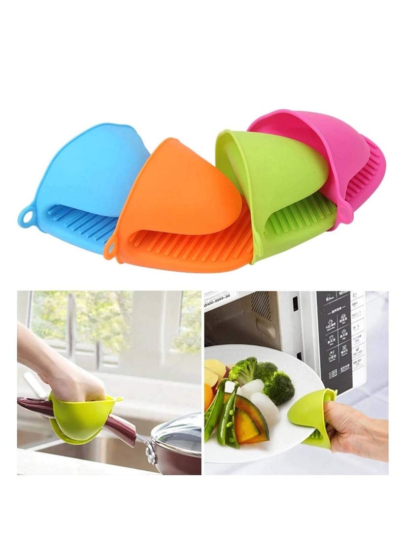 Y&D Silicone Potholder Heat Resistant Non-slip Cooking Pinch Mitts Gloves Mini Oven Grab Bowl Clip Grips/Grilling Baking BBQ Glove 2 Pairs  - Image 3